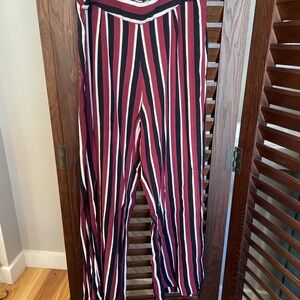 Striped Red and Black Pants